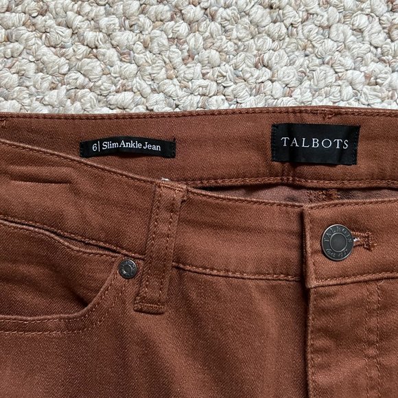 TALBOTS - Slim Ankle Jeans - Tortoise Shell -- NEW with Tag - Picture 8 of 10